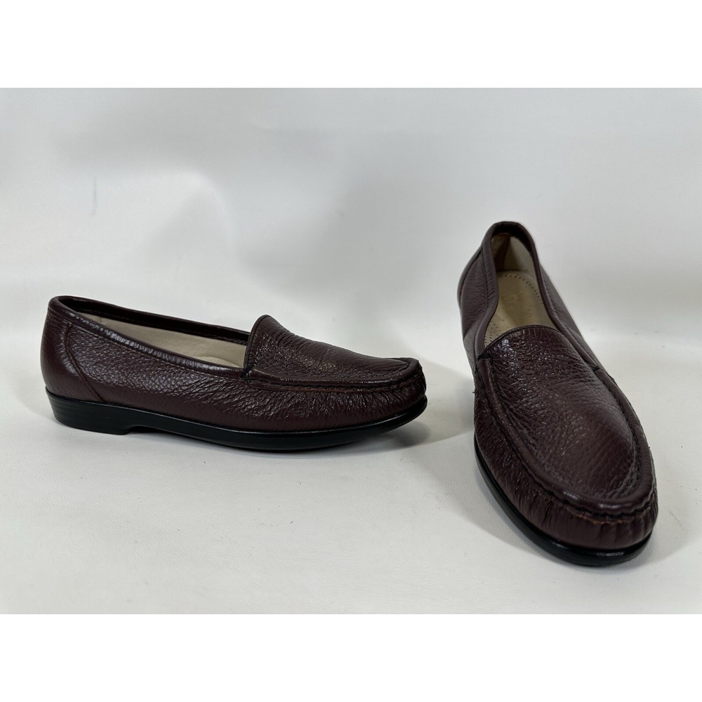 SAS Womens Size 7.5 Narrow Shoes Leather Tripad Comfort Loafer‎ Brown